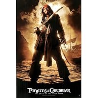 Pirates of the Caribbean: The Curse of the Black Pearl Movie (Johnny Depp with Sword) Poster Pr