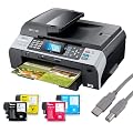 Brother MFC-5890CN Multifunktionsger�t Fax, Scanner, Kopierer und Drucker + 10 Coemedia kompatible Patronen + 1,8m USB-Kabel (Originalpatronen nicht im Lieferumfang)
