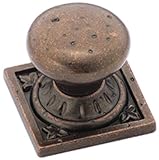 Amerock BP4484RBZ Ambrosia Euro Stone Square Knob, Rustic Bronze, 1-1/4-Inch