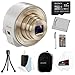 Sony DSC-QX10 QX10 QX10W 18MP Smartphone Interchangeable Attachable Lens-Style Camera with 10x Optical Zoom and NFC/ Wi-Fi in White + Sony 32GB Class 10 microSDHC + Replacement NP-BN1 Battery + Carrying Case + Stylus + Focus Multi Card Reader + Accessory Kit