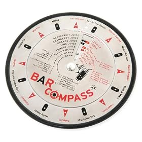 KIKKERLAND Stainless Steel Rotating Bar Compass with 16 Cocktail Recipes - Must Have!