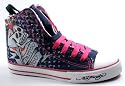 Ed Hardy Damen Schuhe Highrise Tattoo You navy /pink+blaue B&auml;nder