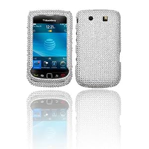 Hard Diamond Phone Protector Case Silver For BlackBerry Torch 9800 9810