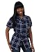 Apple Bottoms Drape Neck Button Down Purple L