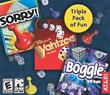 Sorry! /Boggle / Yahtzee (Jewel Case)