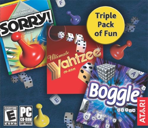 Sorry! /Boggle / Yahtzee (Jewel Case)
