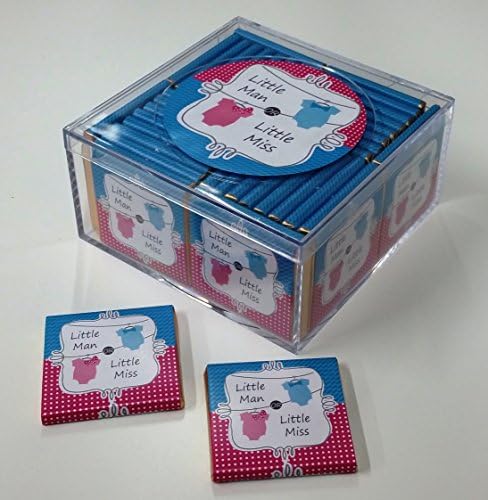 Box of Chocolates for Baby Shower or Baby Greeting Gift. (Design: Ties or Bows)