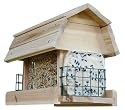 Outdoor Decor Wood Bird Feeder with Suet Cages