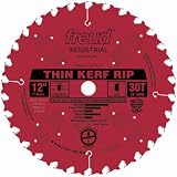 Freud LU87R012 12-Inch 30 Tooth ATB Thin Kerf Ripping Saw Blade with 1-Inch Arbor and PermaShield Coating