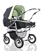 wheels-4-babies presents: DUET twinpram by Mikado incl. pushchair and 2 x carry basket for newborn - in design BLACK-LIME - see another 9 designs in our shop