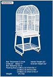 HQ 22×17 Bird Cage & Stand for Small & Medium Parrots-Black Silver