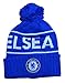 CHELSEA SOCCER CLUB OFFICIAL CUFFED POM POM BEANIE HAT