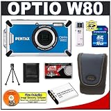 Pentax Optio W80 Waterproof Digital Camera + 16GB Card + Spare D LI78 Battery + Case + Accessory Kit 514YDuaIoqL. SL160 Pentax Optio W80 Waterproof Digital Camera + 16GB Card + Spare D LI78 Battery + Case + Accessory Kit