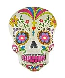 White DAY OF THE DEAD Skull Wall Hanging LED Eyes White DAY OF THE DEAD Skull Wall Hanging LED Eyes
