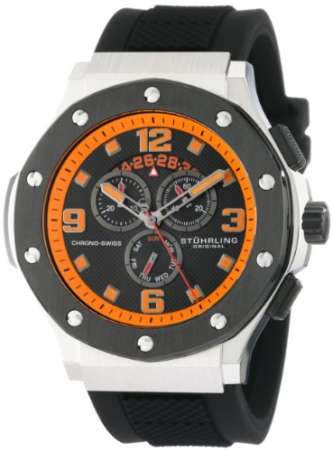 Stuhrling Original Men's 160CXL.335657 Apocalypse Grand Chronograph Black Dial Watch