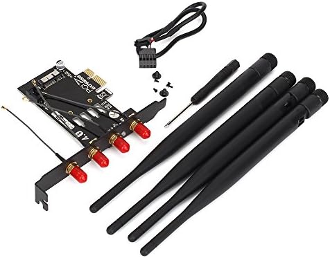 Network Card Convert PCI-E 1X Wireless Adapter With 4 Round Type Wireless Antenna for BCM94360CD