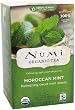 Numi Organic Tea Moroccan Mint, Full Leaf Herbal Teasan, Caffeine Free, 18-Count Tea Bags (Pack of 3)