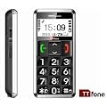 TTfone TT099 Senior Basic Mobile Phone with Crystal White Large easy to read Display, Big Buttons, Torch, FM Radio and SOS Emergency Button