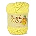 Peaches & Creme (Cream) Cotton Yarn Sunshine 2.5 oz. (Solid Yellow)