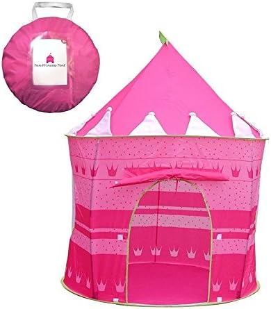 ★Fun Princess Tent★ - Lightweight And Easy To Assemble And Take Down - ✓Perforated Windows Lets The Air In, And Help Keep The Bugs Out - ✓Includes 4 Ground Pegs - Polyester Fabric