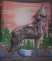 Brisco 50" x 60" All-Season Fleece Throw Blanket - Wildlife - Howling Wolf