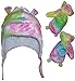 N'Ice Caps Girls Sherpa Lined Micro Fleece Hat and Mitten Set with Ears