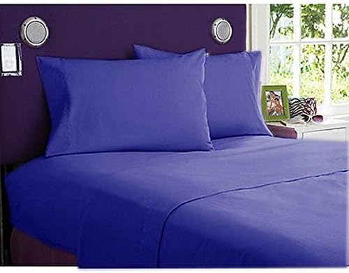 Egyptian Cotton 600 TC Egyptian blur Solid King Size Pocket Depth ((22 Inch )) Bed Sheet Set 6PCs