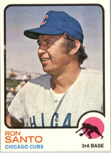 1973 Topps # 115 Ron Santo Chicago Cubs Baseball Card - In a protective screwdown case!