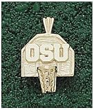 LogoArt Oklahoma State Cowboys 10K Gold Backboard Pendant