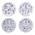 Disney Sketch Book Dinner Plate Set of 4 - Assorted