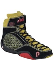 Single Detail Page Misc: Piloti Mens LMP PR0 18-1 Racing Yellow & Black Velcro Lace Up Driving Shoes - (SIZE 5.5) - Piloti