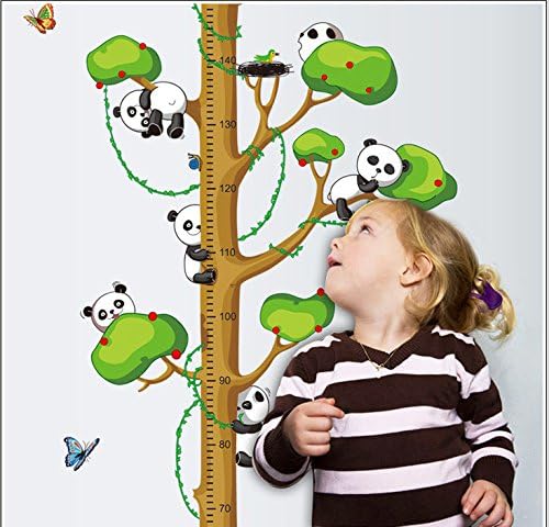 BL AY9176 factory wholesale panda animal height stickers cartoon children's room wall stickers creative wallpaper can be removed , 60 * 90