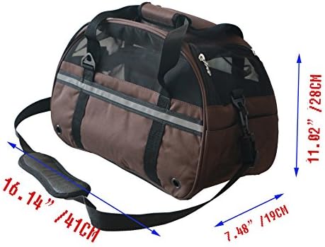 Soft Sided Travel Pet Carrier, Ultimate Comfort Airline Approved New Designed Storage for Dog and Cat (Coffee, Small)
