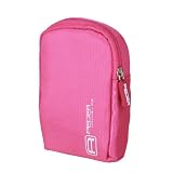 Pedea - Funda para cámaras con protector de pantalla para Canon Ixus 1100 HS/115 HS/220 HS/230 HS/240 HS/510, color rosa