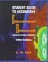 Student Guide to Accompany Educational Research: Competencies for Analysis and Application