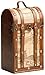 Twine Old World 2 Wooden Decorative Storage Lid and Handle, Wine Accessory Sets, Wood, Faux Leather in Antique Map Design Liquor Gift Box, 2 Bottle, Multicolor