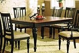 Dining Table with Extension Leaf in Black Finish