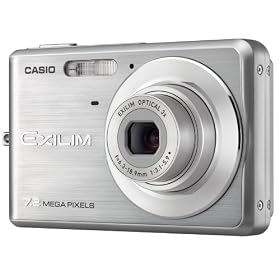 Casio EX-Z77SR Compact Digital Camera - Silver (7MP, 3 x Optical Zoom) 2.6" TFT