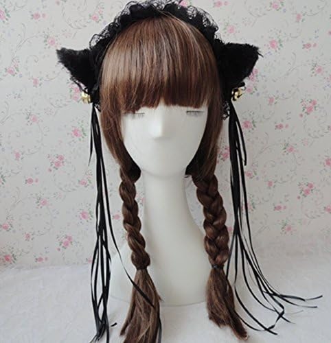 [The over] THEOVEL a-I â˜_fluffy furry race cat ear headband black / Halloween cosplay party provisional Interior at T0173
