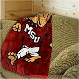 Mississippi State Bulldogs Stripes Series Royal Plush Blanket Throw