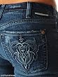 J & Company Womens Jeans Beverly Straight Leg in Thunderbolt