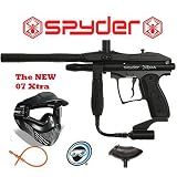 Paintball 365 Kingman Spyder Xtra Black Marker Gun with Anti-Fog Mask