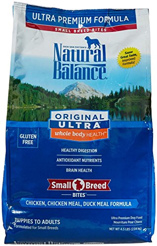 Natural Balance Small Breed Bites Original Ultra Whole Body Health Chicken, Chicken Meal, Duck Meal Formula Dry Dog Food, 4.5-Pound