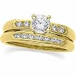 14K Yellow Gold Diamond Wedding Set - 0.66 Ct.