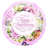 Happy Anniversary Foil Balloon flower design