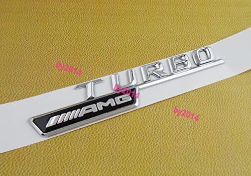 2 pcs Auto Car chrome turbo AMG for A 176 CLA 117 GLA Emblem Badge Sticker