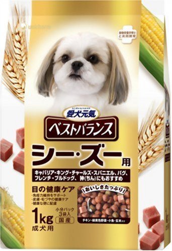 愛犬元気 ベストバランス シー・ズー用 チキン・緑黄色野菜・小魚・玄米入り 1kg