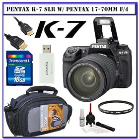Pentax K-7 14.6 MP Digital SLR with Shake Reduction and 720p HD Video (OutFit) w/ Pentax 17-70mm f/4 DA SMC AL IF SDM Lens + Willoughby's 16GB SDHC KIT#1