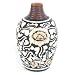 Handmade Decorative Ceramic Jar Style Flower / Bud Vase With Striking Floral Designs