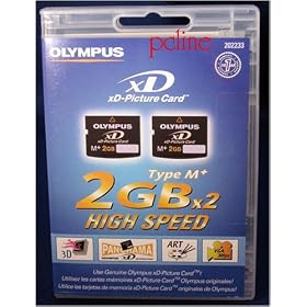 Olympus M+ 2GB Plus xD Picture Card-Envelope Style Blister Twin Pack (Black)